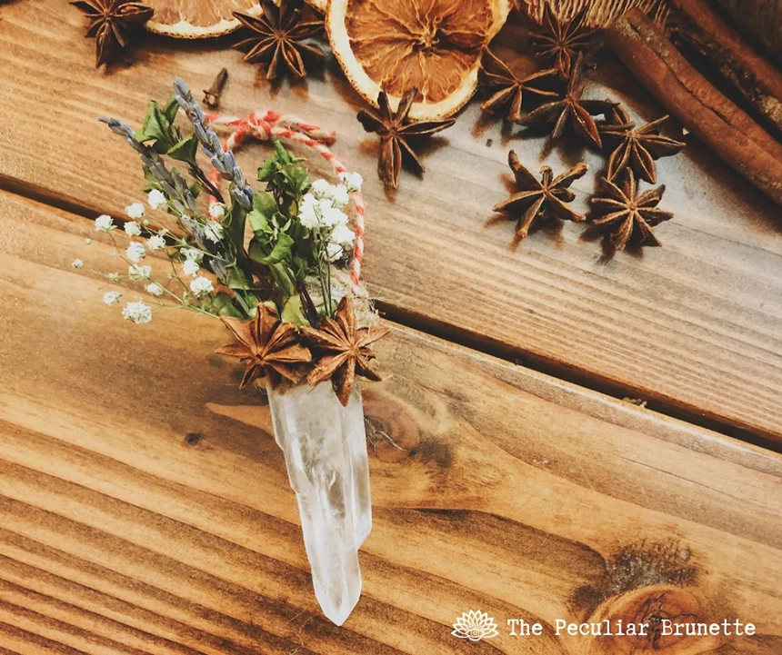 Quartz Crystal Yule Decoration